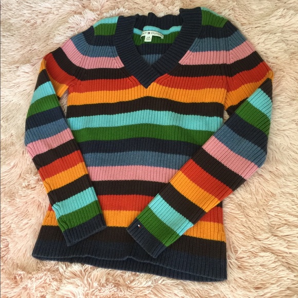 tommy hilfiger rainbow sweater